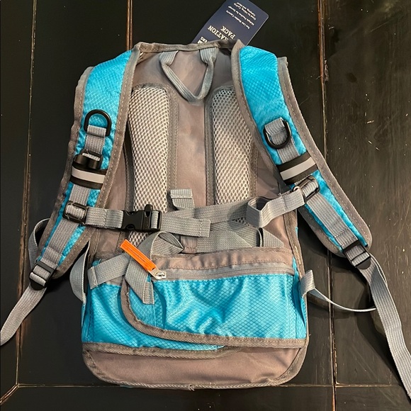 Other - Gift Ready Hydration Pack - Marine Trail Blue and Gray With Orange Zipper Pulls